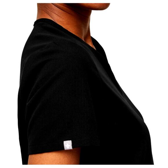 Figs XS Casma Three Pocket Black Scrub Top Short Sleeve FW1100 - Picture 3 of 8